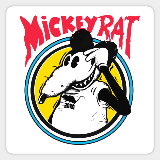 Vintage Mickey Rat Sticker by Artizan